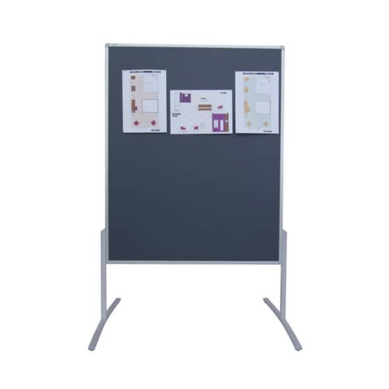 Franken Moderationstafel PRO - 120 x 150 cm, grau/Filz, einteilig