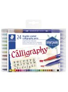 Staedtler® Fasermaler Calligraph duo - 24 Farben sortiert, Doppelspitze