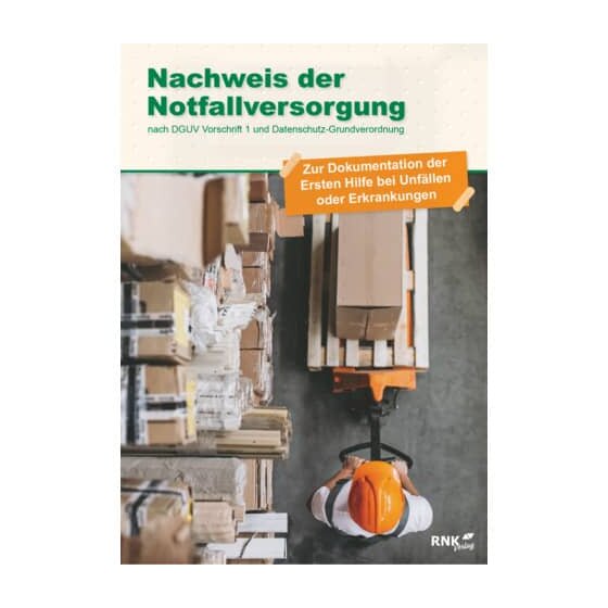 RNK Verlag Vordruck Nachweis der Notfallversorgung - A5, 50 Blatt