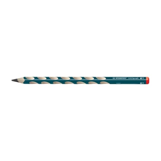 STABILO® Ergonomischer Dreikant-Bleistift für Rechtshänder - EASYgraph in petrol - Einzelstift - Härtegrad B