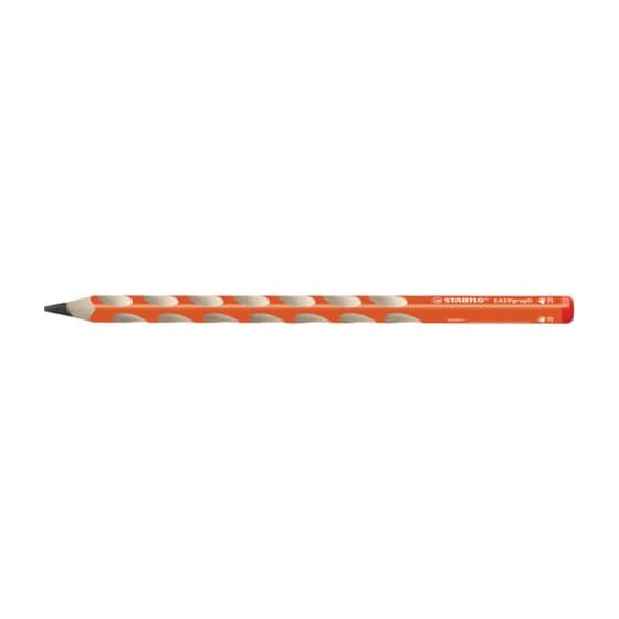 STABILO® Ergonomischer Dreikant-Bleistift für Rechtshänder - EASYgraph in orange - Einzelstift - Härtegrad B