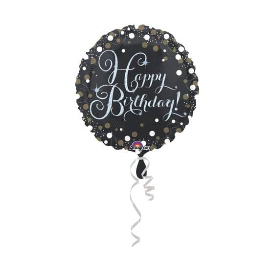 amscan® Folienballon Sparkling Birthday -Ø 45 cm