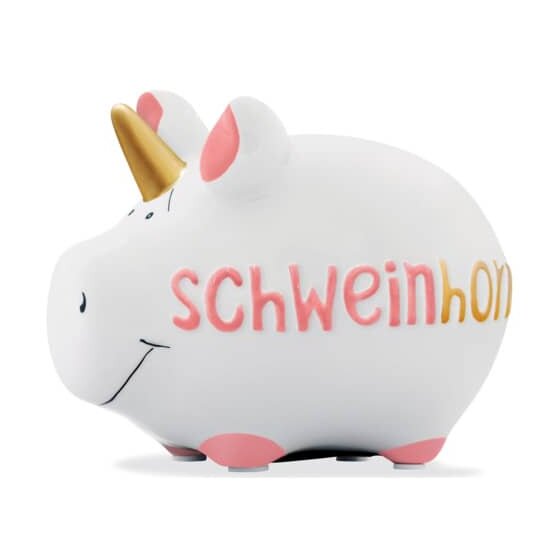 KCG Spardose Schwein "Schweinhorn" - Keramik, klein