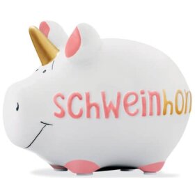 KCG Spardose Schwein "Schweinhorn" - Keramik,...