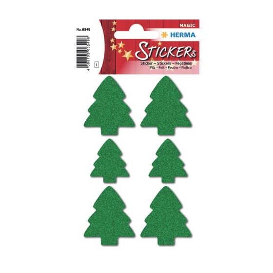 Herma 6549 Sticker MAGIC Weihnachtsbäume, Filz
