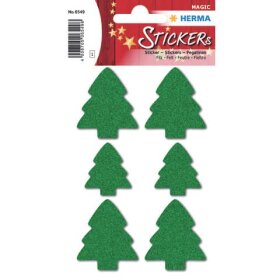 Herma 6549 Sticker MAGIC Weihnachtsbäume, Filz