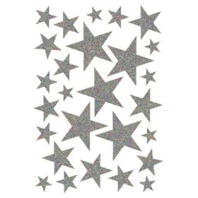 Herma 15128 Sticker MAGIC Sterne - silber, glittery