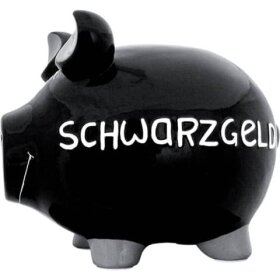 KCG Spardose Schwein "Schwarzgeld" - Keramik,...