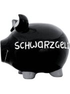 KCG Spardose Schwein "Schwarzgeld" - Keramik, groß
