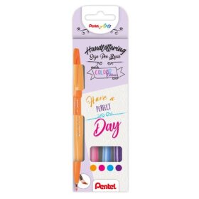 Pentel® Faserschreiber Brush Pen - 0,2-2,0 mm, 4er...