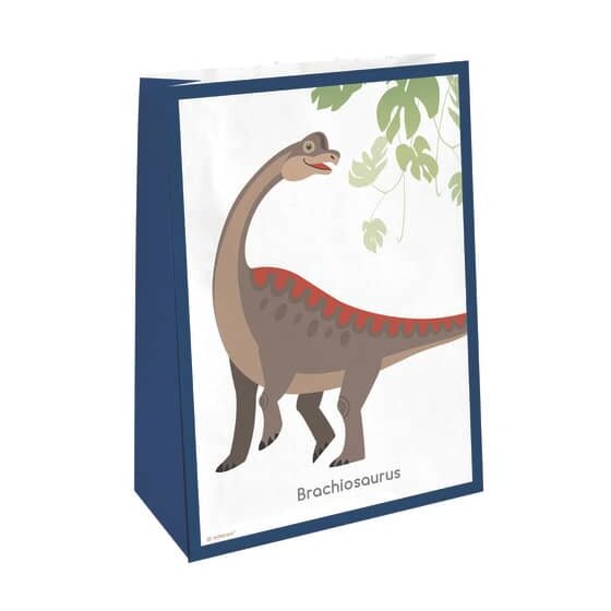 amscan® Partytüte Dinosaurier - 8 Stück mit Sticker