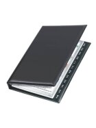 Veloflex® Visitenkartenringbuch, 4-Rund-Ring-Mechanik, 16 mm, A5, 145 x 225 mm, schwarz