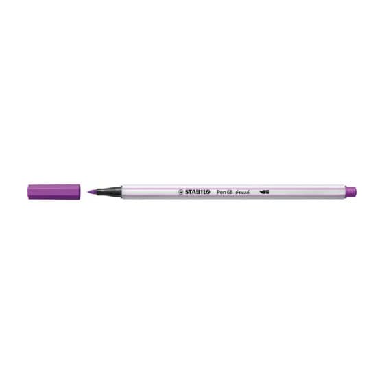 STABILO® Premium-Filzstift mit Pinselspitze für variable Strichstärken - Pen 68 brush - Einzelstift - lila