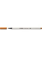 STABILO® Premium-Filzstift mit Pinselspitze für variable Strichstärken - Pen 68 brush - Einzelstift - ocker dunkel