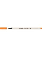 STABILO® Premium-Filzstift mit Pinselspitze für variable Strichstärken - Pen 68 brush - Einzelstift - orange