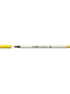 STABILO® Premium-Filzstift mit Pinselspitze für variable Strichstärken - Pen 68 brush - Einzelstift - gelb