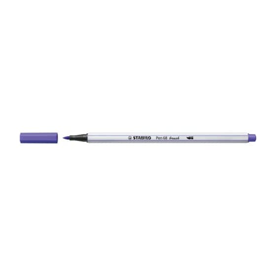 STABILO® Premium-Filzstift mit Pinselspitze für variable Strichstärken - Pen 68 brush - Einzelstift - violett