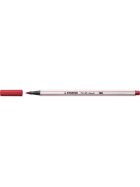STABILO® Premium-Filzstift mit Pinselspitze für variable Strichstärken - Pen 68 brush - Einzelstift - dunkelrot
