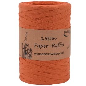 Goldina® Bast Raffia - 7 mm x 150 m, orange matt
