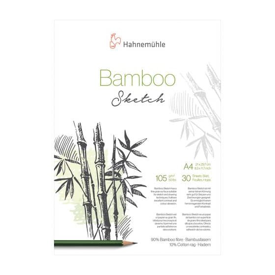 Hahnemühle Skizzenblock Bamboo - A4, 105 g/qm, 30 Blatt