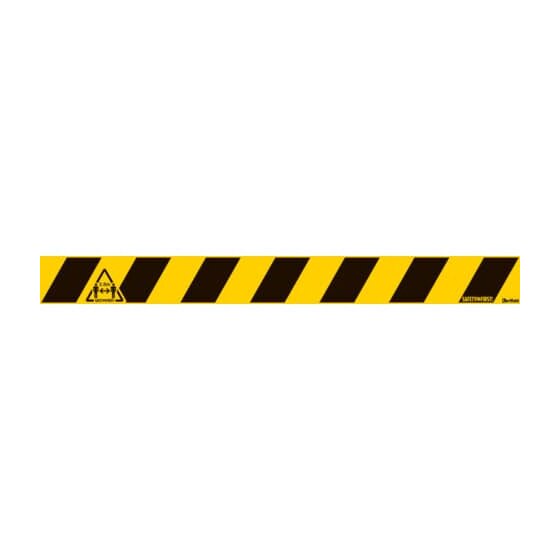 Tarifold Bodenmarkierung "Bitte 2 m Abstand halten" - 800 x 80 mm, gelb-schwarz