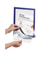 Durable Informationsrahmen DURAFRAME® A4 "Handhygiene", dunkelblau, 1 Pack à 2 Stück