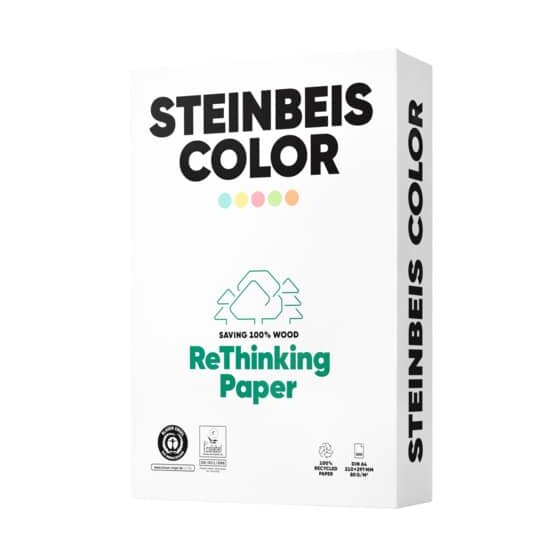 Steinbeis Color Gelb - Magic Colour - Recyclingpapier, A4, 80 g/qm, gelb, 500 Blatt