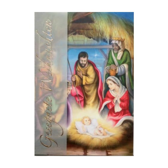 Grußkarte - Weihnachtswünsche  christliches Motiv