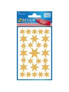 Avery Zweckform® Z-Design 52252, Weihnachtssticker, Sterne, 2 Bogen/54 Sticker