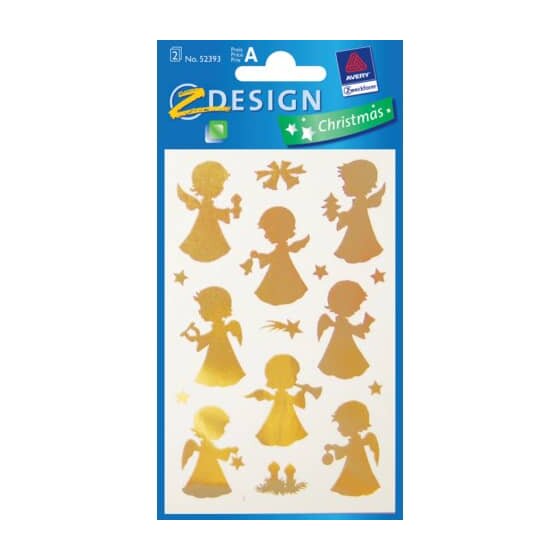 Avery Zweckform® Z-Design 52393, Weihnachtssticker, Engel, 2 Bogen/32 Sticker