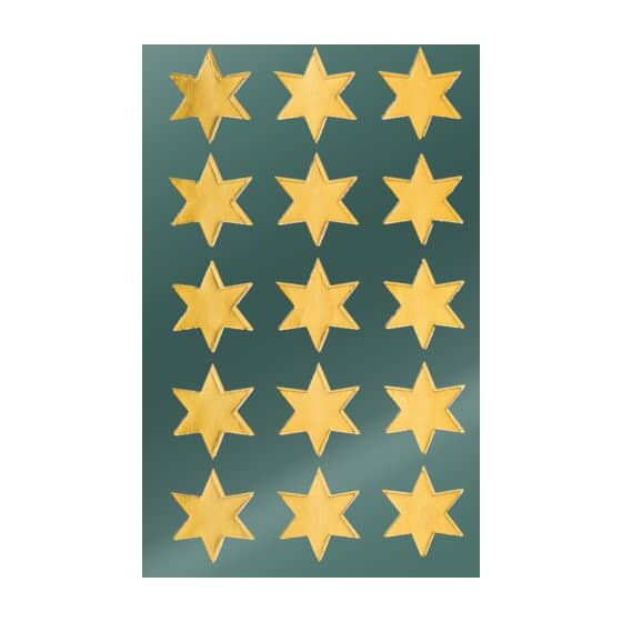 Avery Zweckform® Z-Design 52801, Weihnachtssticker, Sterne, 2 Bogen/30 Sticker