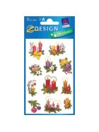 Avery Zweckform® Z-Design 4050, Weihnachtssticker, Gestecke, 2 Bogen/22 Sticker