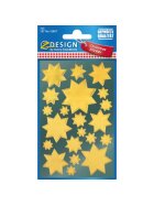Avery Zweckform® Z-Design 52807, Weihnachtssticker, Sterne, 2 Bogen/42 Sticker