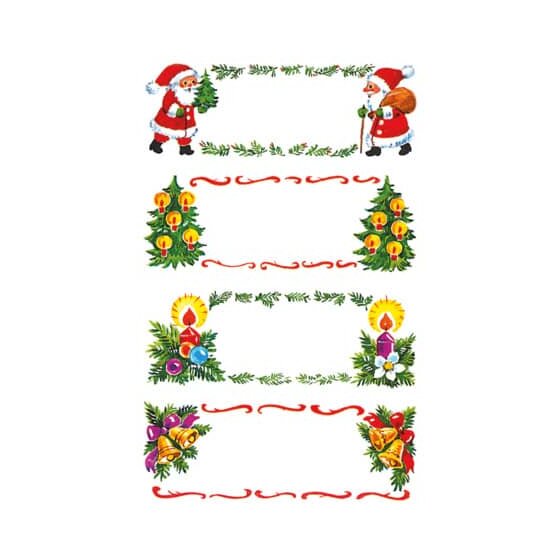 Avery Zweckform® Z-Design 52362, Weihnachtssticker, Geschenketikett, 3 Bogen/12 Sticker