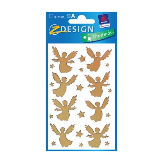 Avery Zweckform® Z-Design 52420, Weihnachtssticker, Engel, 1 Bogen/22 Sticker