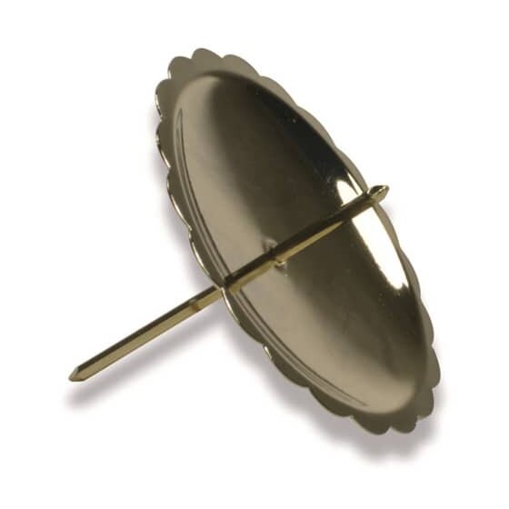 Riffelmacher Adventskerzenhalter - 6 cm Schale mit Dorn, gold