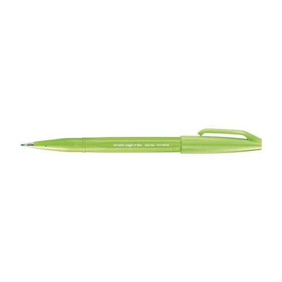 Pentel® Kalligrafiestift Sign Pen Brush - Pinselspitze, hellgrün