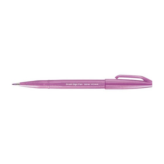 Pentel® Kalligrafiestift Sign Pen Brush - Pinselspitze, pinklila