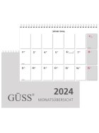 Güss® Wandkalender - A4, quer, 1 Monat / 2 Seiten
