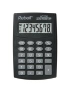 Rebell® Taschenrechner - Batteriebetrieb, 8-stellig, LCD-Display, schwarz