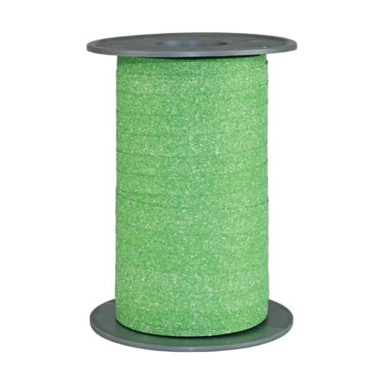 Ringelband - 10 mm x 100 m, Glitter grün