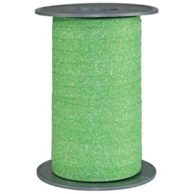 Ringelband - 10 mm x 100 m, Glitter grün