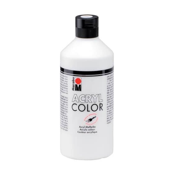 Marabu Acrylfarbe Color - weiß, 500 ml