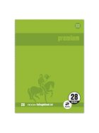 Staufen® Collegeblock Premium LIN 28 - A4, 80 Blatt, 90 g/qm, grün, kariert mit Doppelrand