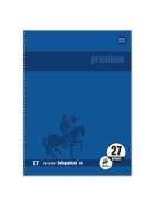 Staufen® Collegeblock Premium LIN 27 - A4, 80 Blatt, 90 g/qm, blau, liniert mit Doppelrand