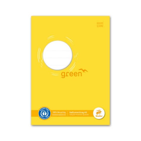 Staufen® green Heftschoner - A5, 150 g, gelb, Recycling