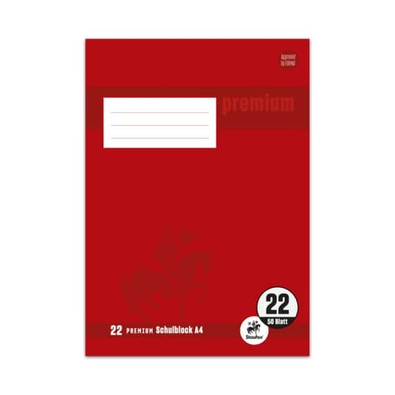 Staufen® Schulblock PREMIUM LIN 22 - A4, 50 Blatt, 90 g/qm, kariert