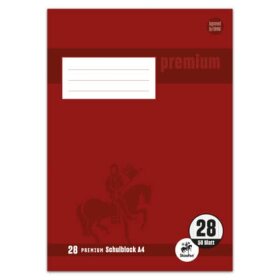 Staufen® Schulblock PREMIUM LIN 28 - A4, 50 Blatt, 90...
