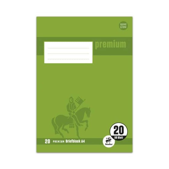 Staufen® Briefblock PREMIUM LIN 20 - A4, 90 g/qm, 50 Blatt, blanko