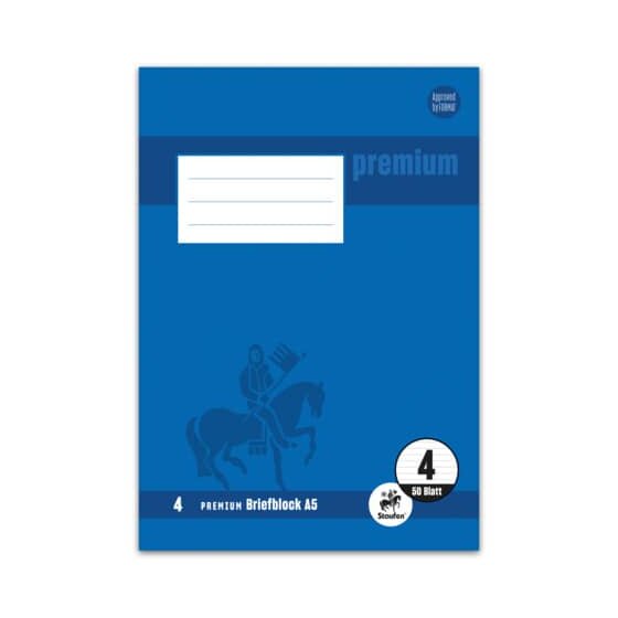 Staufen® Briefblock PREMIUM LIN 4 - A5, 90 g/qm, 50 Blatt, liniert